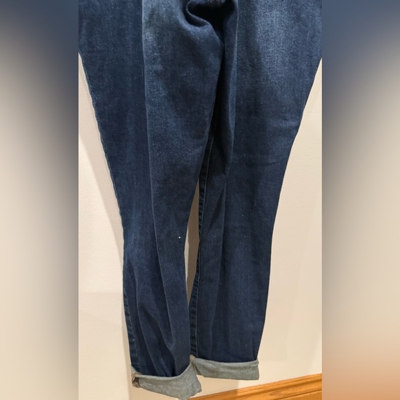 Dark Blue Jean Women's Refuge Overall Ripped Distressed Grunge Punk - Picture 7 of 13